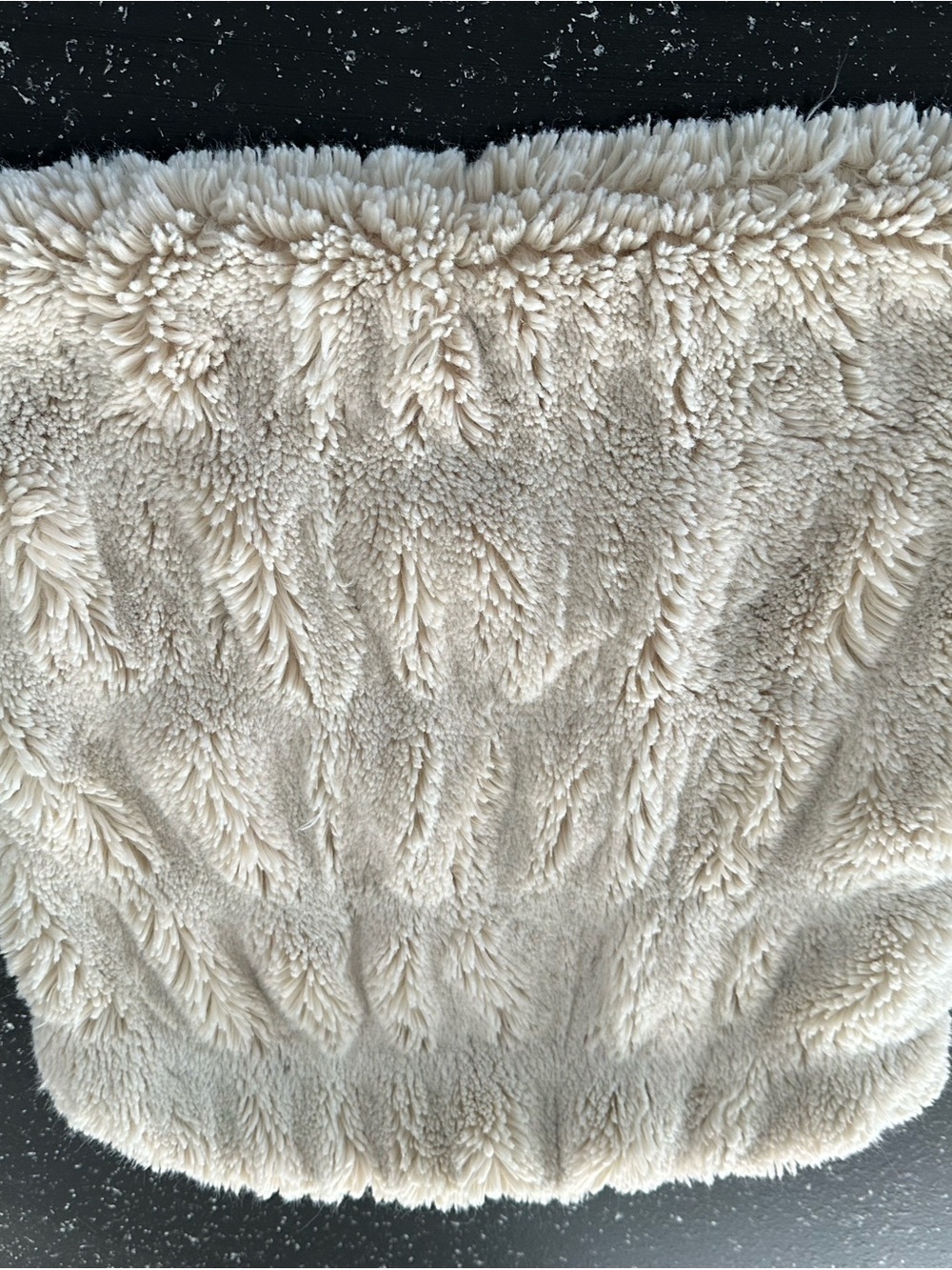Pottery Barn Cream Plush faux fur 18x18 pillow cover no pillow